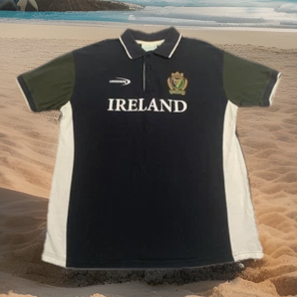 Lansdowne IRELAND Rugby Polo - The LANSDOWNE Collection - Sz M Relaxed Fit Rare